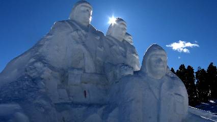 111 yıllık hüzün karda canlandı: Kardan heykeller açılıyor