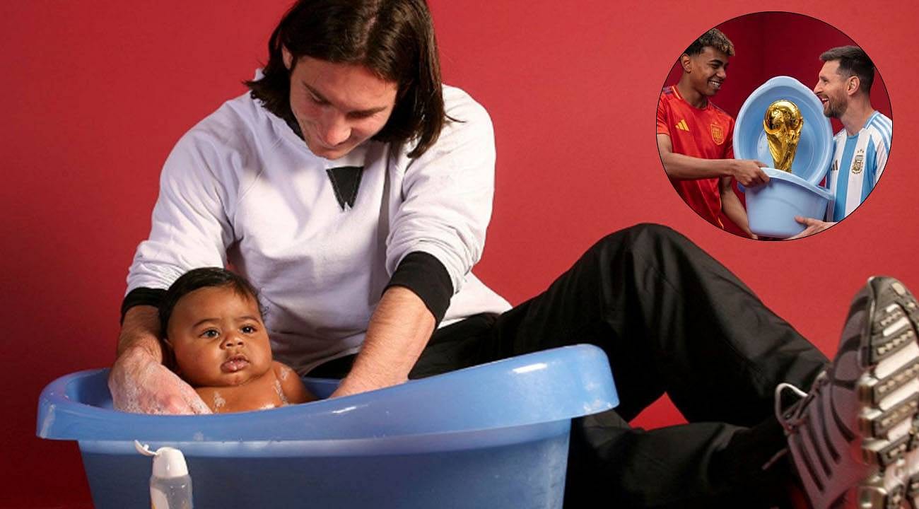 O küvet fotoğrafı Dünya Kupası Finali ile tekrar gündemde: 20 yaşındaki Messi ve 5 aylık Yamal