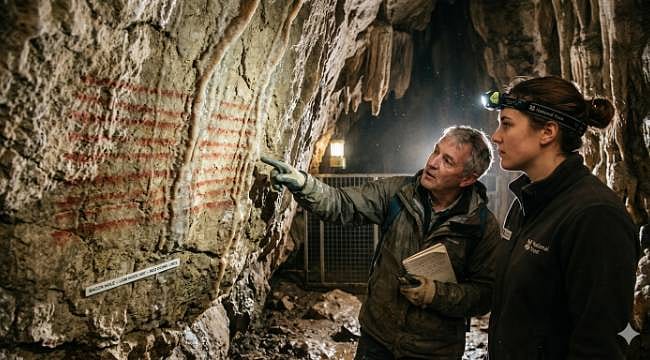 17 bin 100 yıllık gizem: Doğal oluşum sanılan işaretler Britanya'nın en eski mağara sanatı çıktı