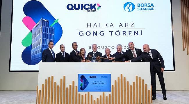 Borsa İstanbul'da gong Quick Sigorta için çaldı