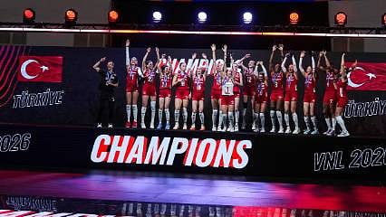 A Milli Kadın Voleybol Takımı, Milletler Ligi'nde şampiyon oldu