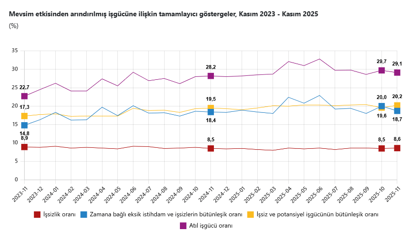 TÜİK açıkladı: Kasım ayı işsizlik rakamları belli oldu-5