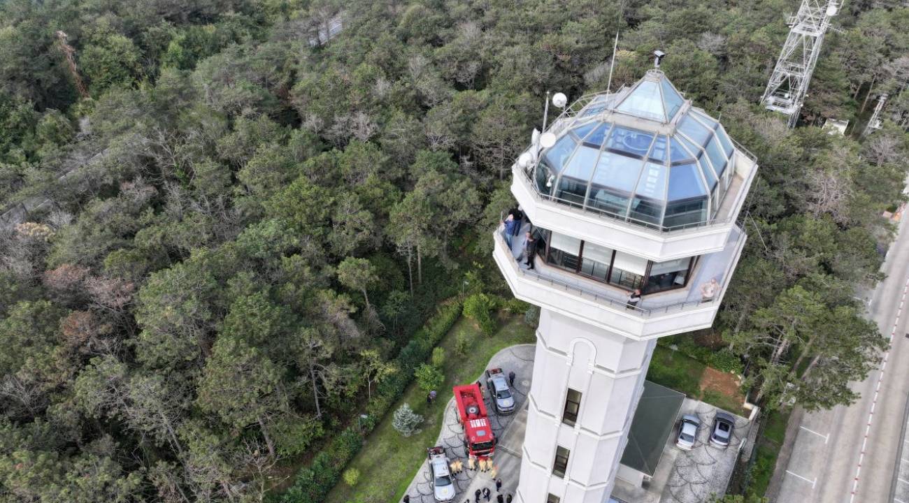 Yangınlara karşı en yüksek gözetleme noktası: Sarıyer Yangın Gözetleme Kulesi