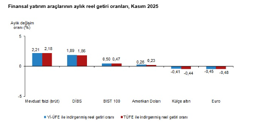 TÜİK açıkladı: Kasımda en çok hangi yatırım aracı kazandırdı?-1