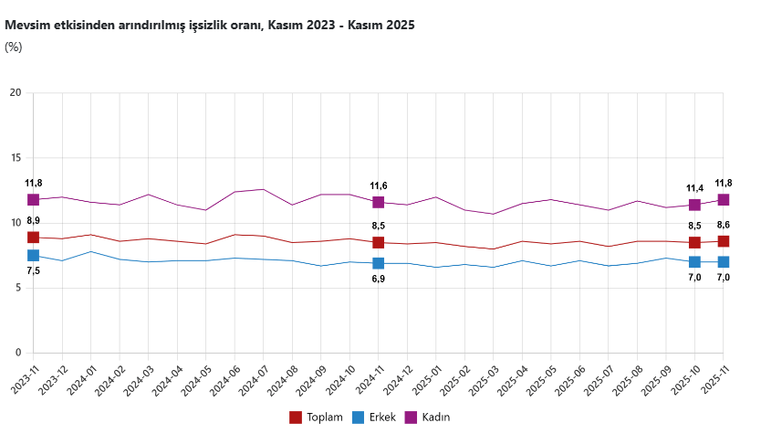 TÜİK açıkladı: Kasım ayı işsizlik rakamları belli oldu-1