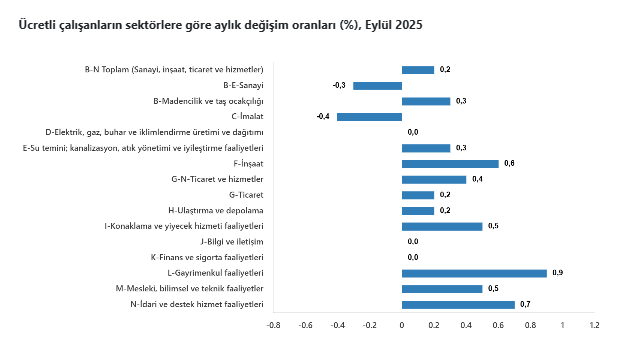 TÜİK, eylül ayına ilişkin ücretli çalışan rakamlarını duyurdu-4