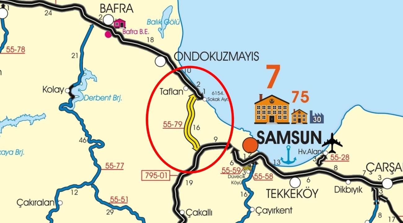 Samsun Batı Çevre Yolu projesi başlıyor: 15 milyar TL’lik yatırım planı