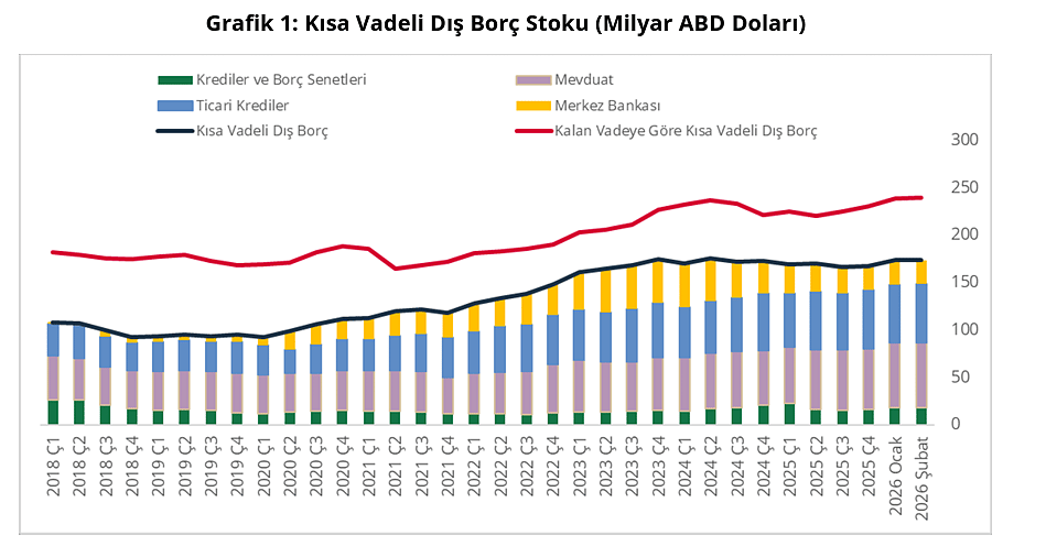 Türkiye’nin kısa vadeli dış borcu arttı: 173,5 milyar dolara çıktı-1