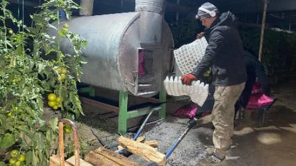 Seralarda gece mesaisi başladı! Üreticiler seralarda don riskine karşı teyakkuzda