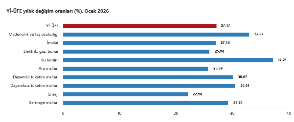Ocak ayında üretici enflasyonu yükseliş gösterdi-3