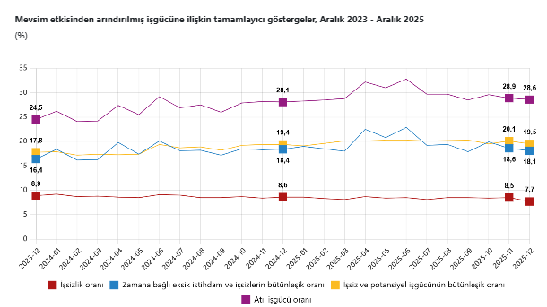 TÜİK duyurdu: Aralık ayı işsizlik rakamları belli oldu-5