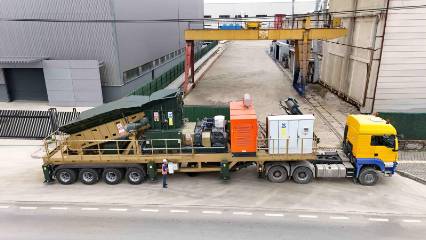 Kamyon üstü mobil kırıcı ile yerinde geri dönüşüm