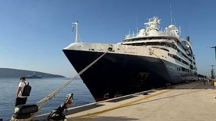 Bodrum'da turizm hareketliliği: 3 kruvaziyer aynı gün limana yanaştı