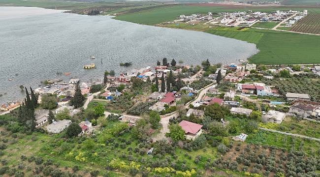 Yağışlar sonrası dikkat çeken manzara: İki köy sular altında kaldı