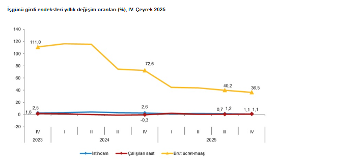 TÜİK açıkladı: İstihdam endeksinde yıllık artış-1