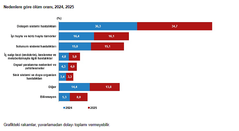 TÜİK açıkladı: Türkiye'de en çok ölüme neden olan hastalık hangisi?-3