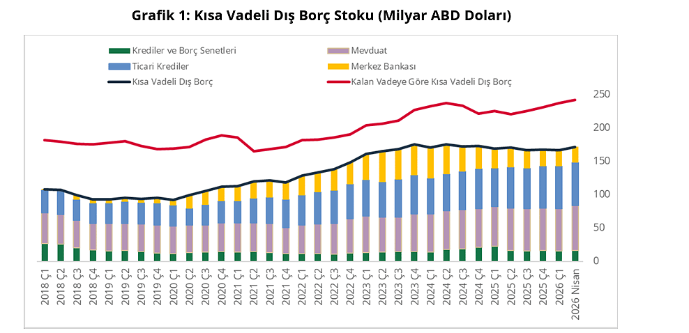 Türkiye'nin kısa vadeli borç stoku arttı-1