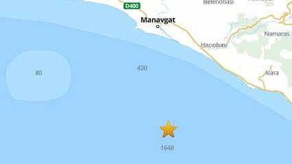 Detaylar: Akdeniz'de 4,1 büyüklüğünde deprem