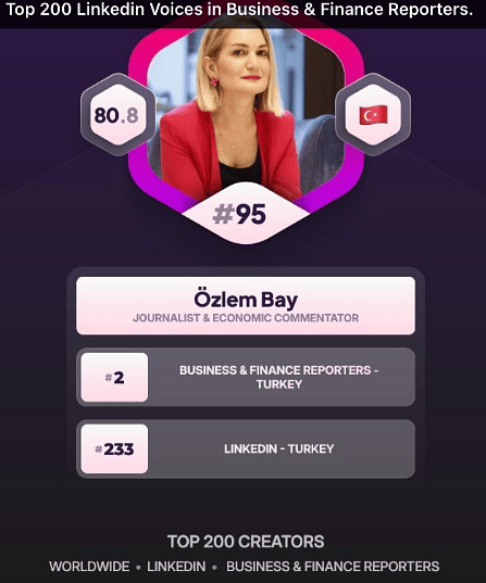Türkiye'den iki gazeteci LinkedIn'in küresel iş ve finans listesinde ilk 100'de-2