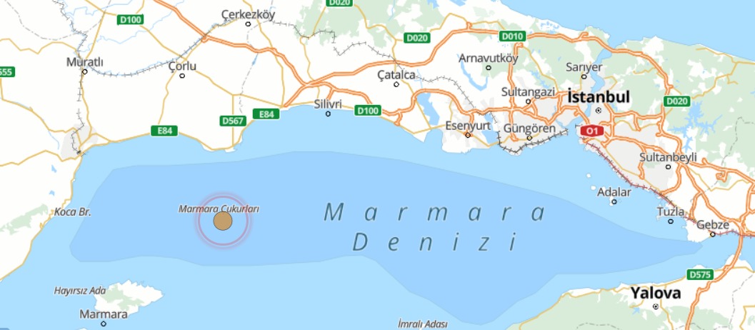 Marmara'da 5 büyüklüğünde deprem: Tekirdağ, İstanbul... Çok sayıda kentte hissedildi-1