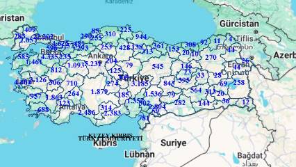 İŞKUR haritasına göre bugün itibarıyla 85 bin 128 açık iş ilanı var 