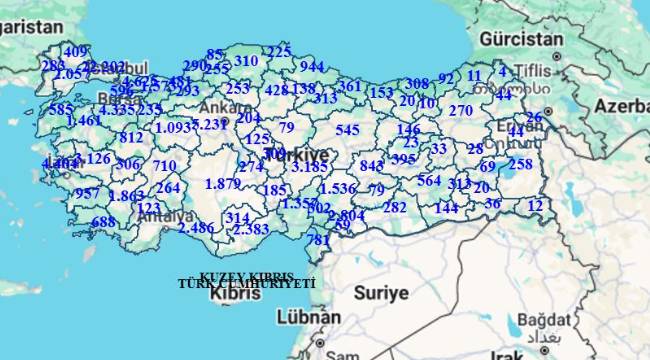 İŞKUR haritasına göre bugün itibarıyla 85 bin 128 açık iş ilanı var 