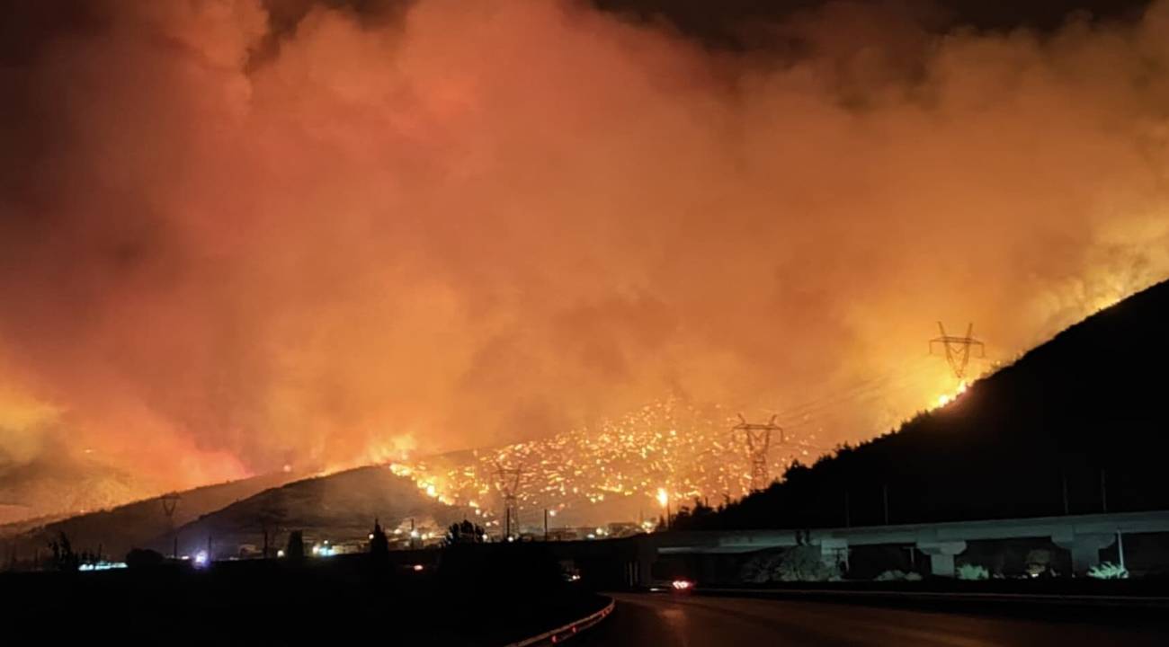 Bursa'daki yangın kamerada