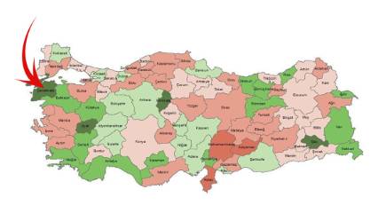 TÜİK yayınladı, ilk sırada Çanakkale var: Harita ne anlama geliyor?
