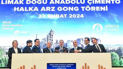 Yatırımcılardan 4,4 kat talep alan Limak Doğu Anadolu Çimento "LMKDC" koduyla borsada! 