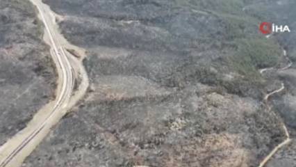 Yangından geriye kalanlar: Drone'la görüntülendi