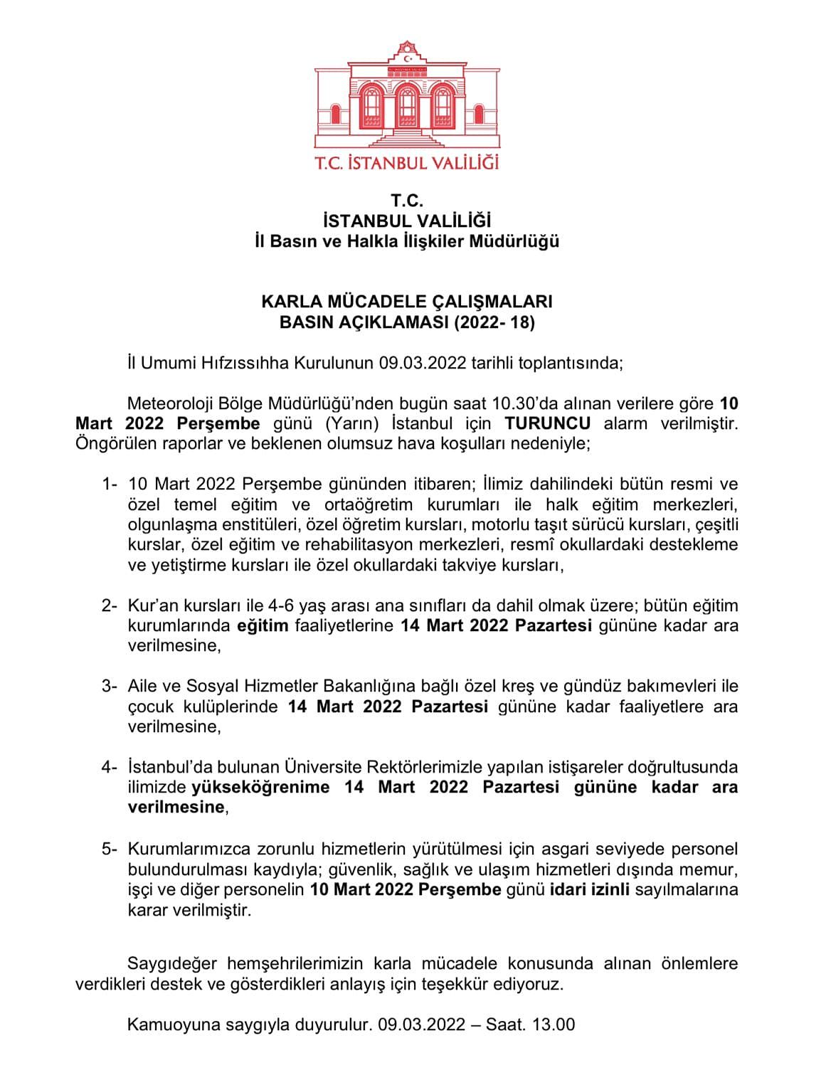 İstanbul'da 'kar' kararları açıklandı: Okullar tatil edildi, 'idari izin' açıklaması da var-0
