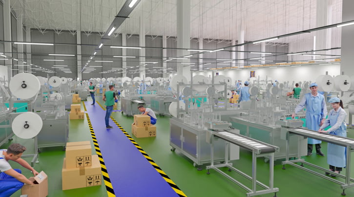 Türkiye'nin en büyük maske fabrikası 200 milyon lira yatırımla açılıyor