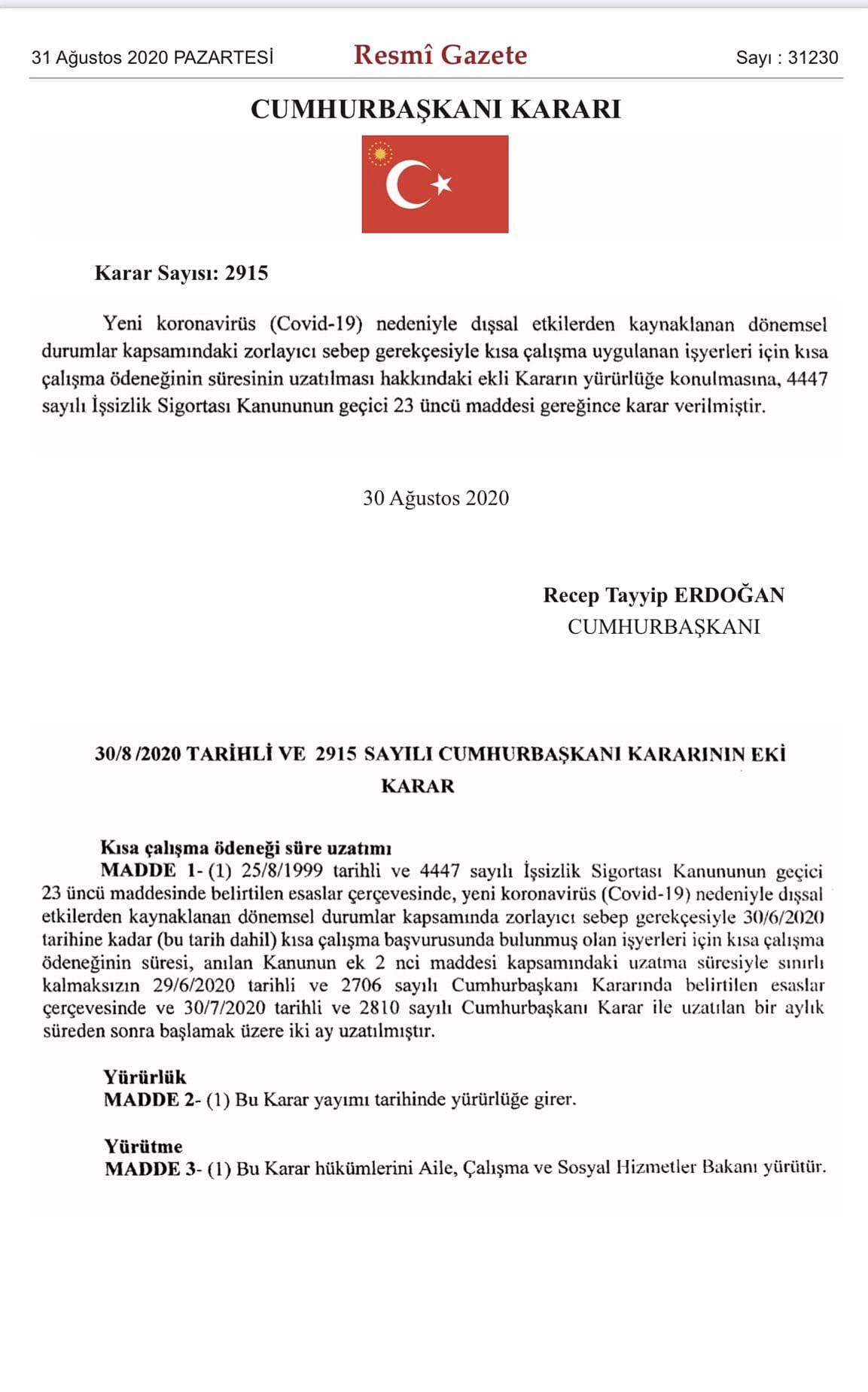 Kısa Çalışma Ödeneği 2 ay uzatıldı-0