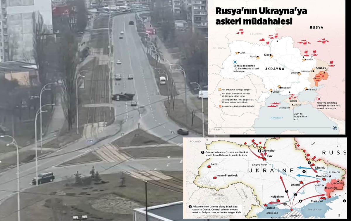 Ukrayna haritası neler söylüyor? Kiev'de Rus tankları görüldü... Rusya, neden başkente girmek istiyor?