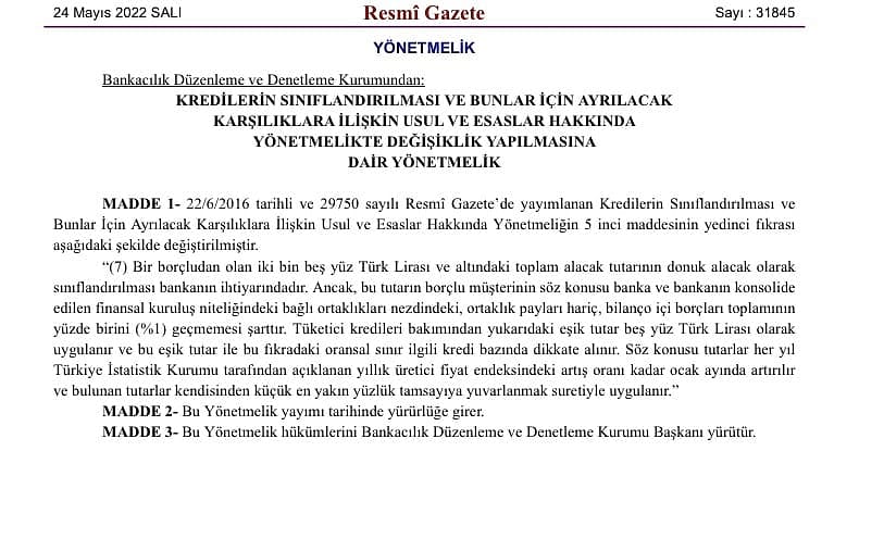 Kredilerde donuk alacak eşiği yükseltildi-0