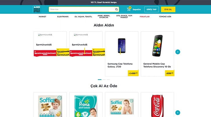 A101 de e-ticaret dünyasına adım attı