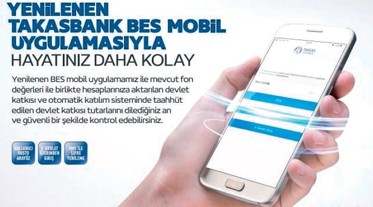 Takasbank BES ile cepten takip