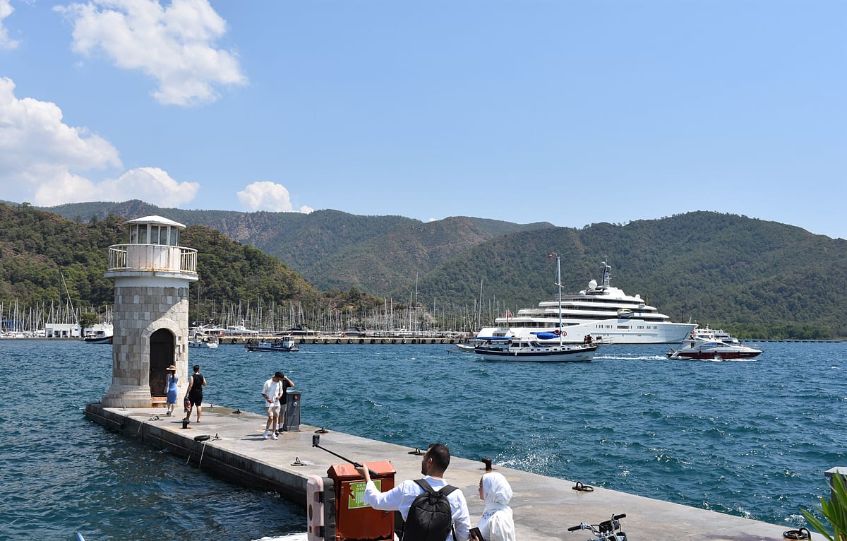 Rus milyarder Abramoviç'in yatı 'Eclipse' Marmaris'te-0