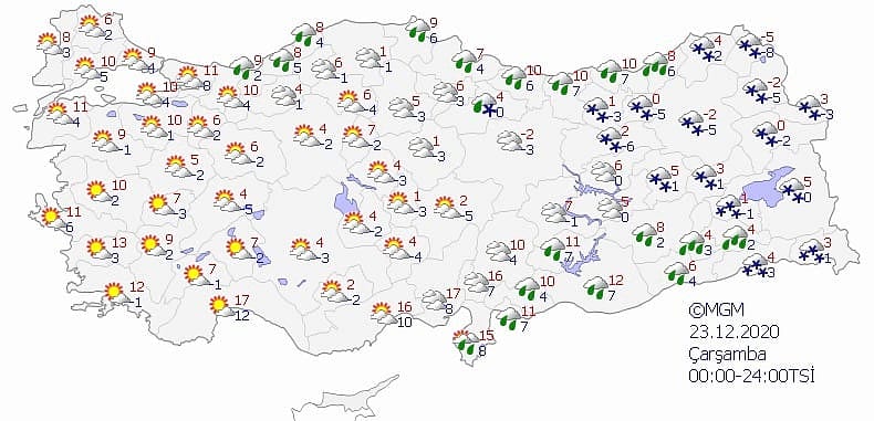 Doğu Anadolu'da 4 il için kar uyarısı: 5 günlük tahminler-1