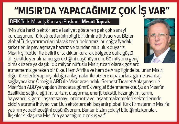 Mısır ile ticaret sessiz sedasız büyüyor-1