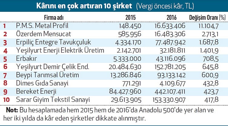 Kârlılığın birincisi Bursa’dan çıktı-0