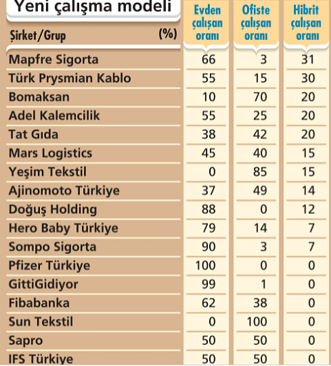 Şirketler hibrit ve karma modele geçiyor: İşte 40 şirketin yeni dönem kararları   -1