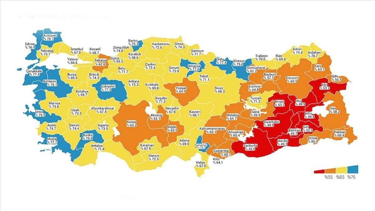 2 il daha eklendi, 2. doz aşıda mavi il sayısı 13'e ulaştı