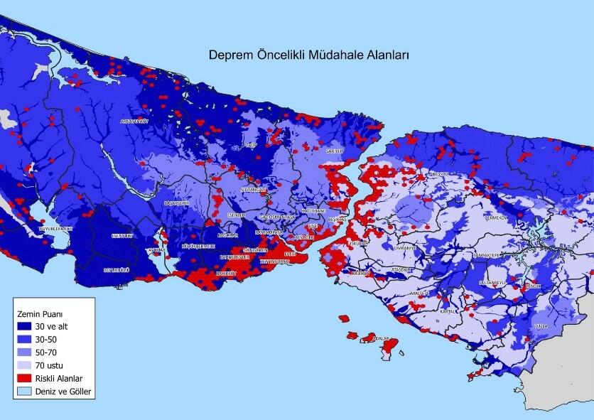 GABORAS'tan İstanbul'un deprem haritası: İşte en riskli bölgeler