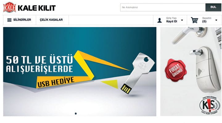 Kale Kilitten e-ticaret sitesi