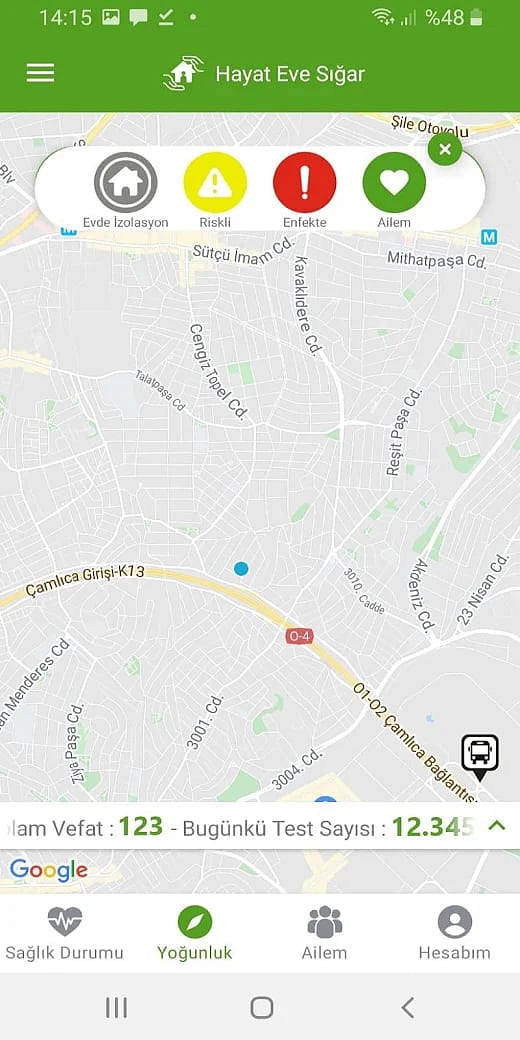 Hayat Eve Sığar Uygulaması yayında: Semtimde koronavirüs riski nedir?-2