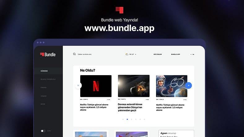 Bundle yeni internet sitesini duyurdu