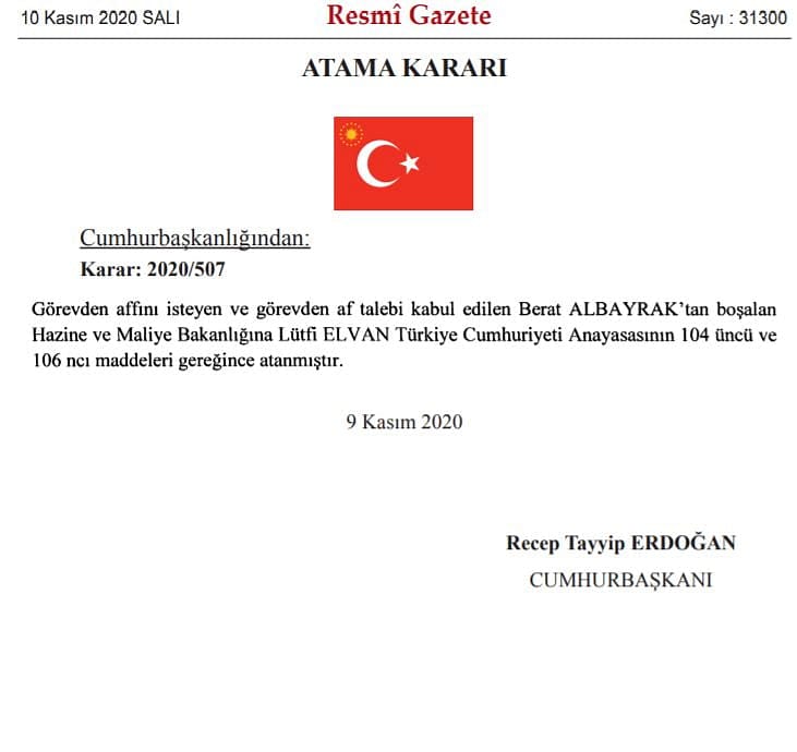 Hazine ve Maliye Bakanlığı görevine Lütfi Elvan getirildi-1