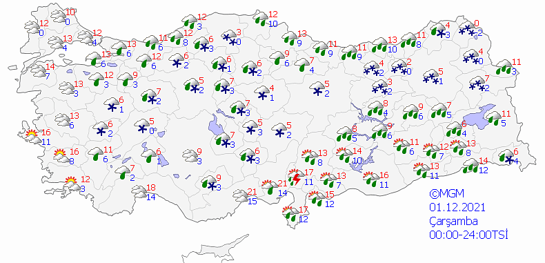 Fırtına yurdu terk edecek, bazı illerde kar yağışı görülecek-0