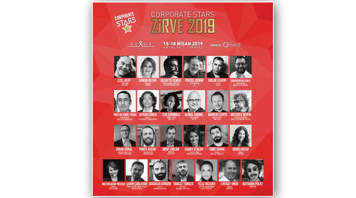 ‘Corporate Stars Zirve 2019’, 15-18 Nisan’da Antalya’da